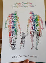 Two Dads Personalised Foiled Word Art Print