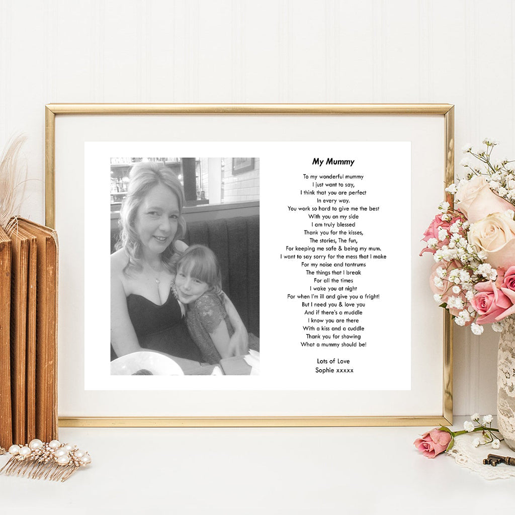 Personalised Wonderful Mum Photo Print
